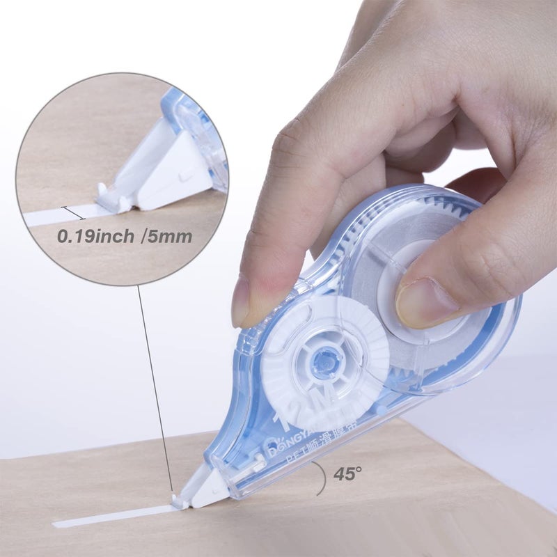 DOSEWART Correction Tape, 12 Pack Correction Tape Dispenser, Easy to Use Applicator for Instant Corrections, Study Supplies and Office Products, 144mx5mm - Image 4